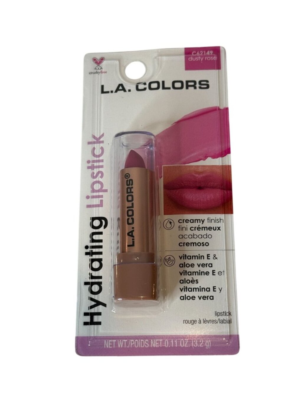 LA Colors Hydrating Lipstick Dusty Rose C62149